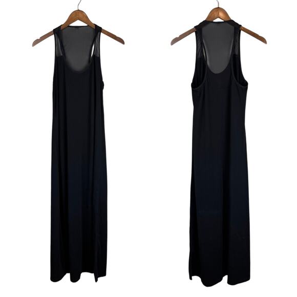Tommy Bahama Black Sleeveless Sheer Mesh Slim Fit Maxi Dress - Picture 6 of 7